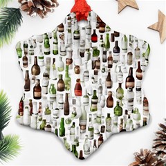 Bottle Chic Print Patterns Ornament (snowflake)