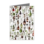 Bottle Chic Print Patterns Mini Greeting Card Left