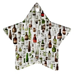 Bottle Chic Print Patterns Star Ornament (two Sides)