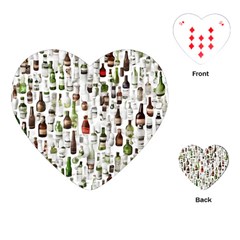 Bottle Chic Print Patterns Playing Cards Single Design (heart)