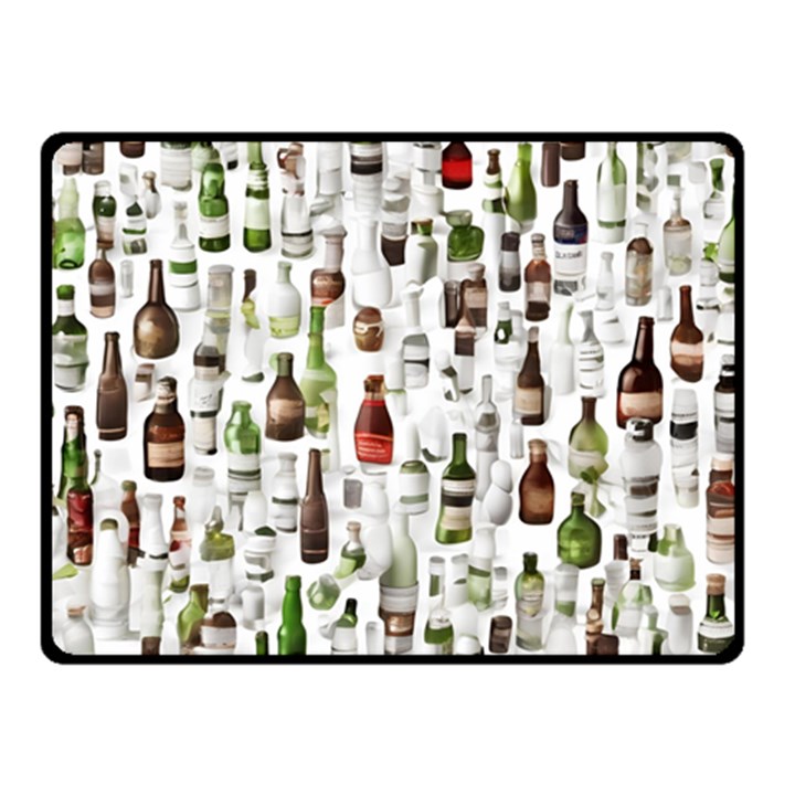 Bottle Chic Print Patterns Fleece Blanket (Small)