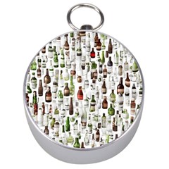 Bottle Chic Print Patterns Silver Compasses