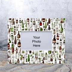 Bottle Chic Print Patterns White Tabletop Photo Frame 4 x6  by BellaVistaTshirt02