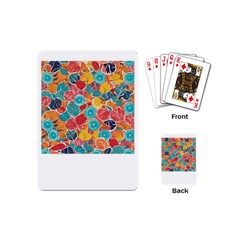 Floral And Leaves Pattern Playing Cards Single Design (mini)