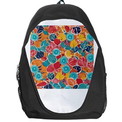 Floral And Leaves Pattern Backpack Bag