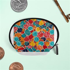 Floral And Leaves Pattern Accessory Pouch (small) by BellaVistaTshirt02