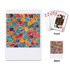 Floral And Leaves Pattern Playing Cards Single Design (rectangle)