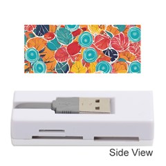 Floral And Leaves Pattern Memory Card Reader (stick) by BellaVistaTshirt02