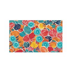 Floral And Leaves Pattern Satin Wrap 35  X 70 