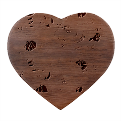 Floral And Leaves Pattern Heart Wood Jewelry Box