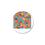 floral and leaves pattern Golf Ball Marker Front