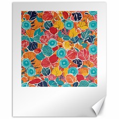 Floral And Leaves Pattern Canvas 16  X 20  by BellaVistaTshirt02