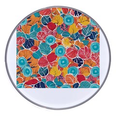 Floral And Leaves Pattern Wireless Fast Charger(white) by BellaVistaTshirt02