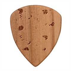 Floral And Leaves Pattern Wood Guitar Pick (set Of 10)