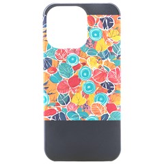 Floral And Leaves Pattern Iphone 15 Pro Max Black Uv Print Pc Hardshell Case by BellaVistaTshirt02