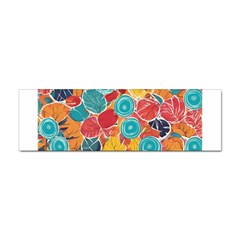 Floral And Leaves Pattern Sticker (bumper) by BellaVistaTshirt02