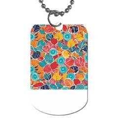 Floral And Leaves Pattern Dog Tag (two Sides) by BellaVistaTshirt02