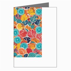 Floral And Leaves Pattern Greeting Cards (pkg Of 8)