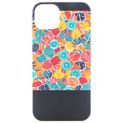 Floral And Leaves Pattern Iphone 15 Pro Black Uv Print Pc Hardshell Case by BellaVistaTshirt02