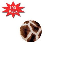 Giraffe Skin Texture 1  Mini Buttons (100 pack) 