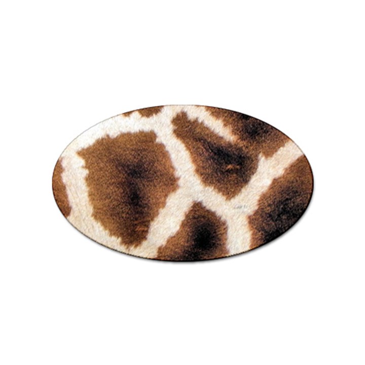 Giraffe Skin Texture Sticker Oval (10 pack)