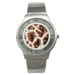 Giraffe Skin Texture Stainless Steel Watch