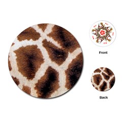 Giraffe Skin Texture Playing Cards Single Design (round)