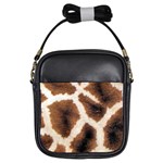 Giraffe Skin Texture Girls Sling Bag Front