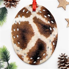 Giraffe Skin Texture Ornament (oval Filigree)