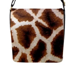 Giraffe Skin Texture Flap Closure Messenger Bag (l) by kyorashop23