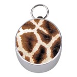 Giraffe Skin Texture Mini Silver Compasses Front