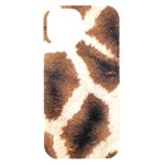 Giraffe Skin Texture iPhone 15 Black UV Print PC Hardshell Case Front