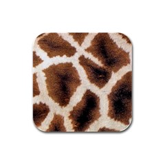 Giraffe Skin Texture Rubber Square Coaster (4 Pack) by kyorashop23