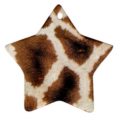 Giraffe Skin Texture Star Ornament (two Sides) by kyorashop23