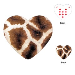 Giraffe Skin Texture Playing Cards Single Design (heart)