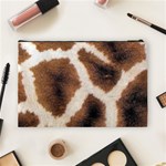 Giraffe Skin Texture Cosmetic Bag (Large) Back