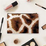 Giraffe Skin Texture Cosmetic Bag (Medium) Back