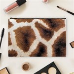 Giraffe Skin Texture Cosmetic Bag (Large) Front