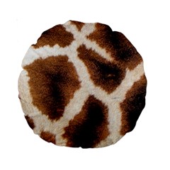 Giraffe Skin Texture Standard 15  Premium Round Cushions by kyorashop23