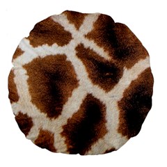 Giraffe Skin Texture Large 18  Premium Flano Round Cushions by kyorashop23