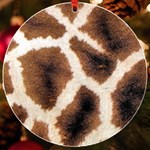 Giraffe Skin Texture UV Print Acrylic Ornament Round Front