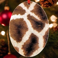 Giraffe Skin Texture Uv Print Acrylic Ornament Oval by kyorashop23