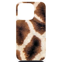 Giraffe Skin Texture Iphone 14 Pro Black Uv Print Case by kyorashop23