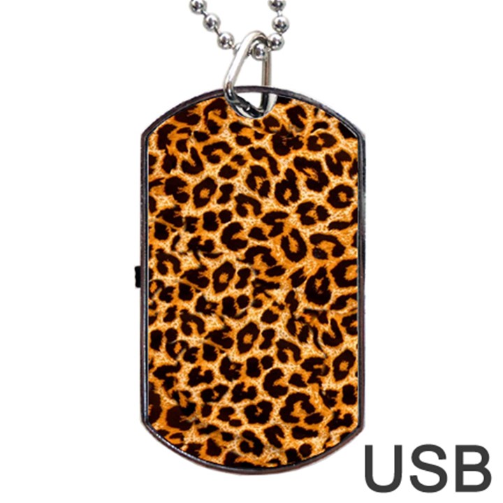 Giraffe Texture, Close-up, Giraffe Skin Texture Dog Tag USB Flash (Two Sides)