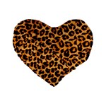 Giraffe Texture, Close-up, Giraffe Skin Texture Standard 16  Premium Flano Heart Shape Cushions Front