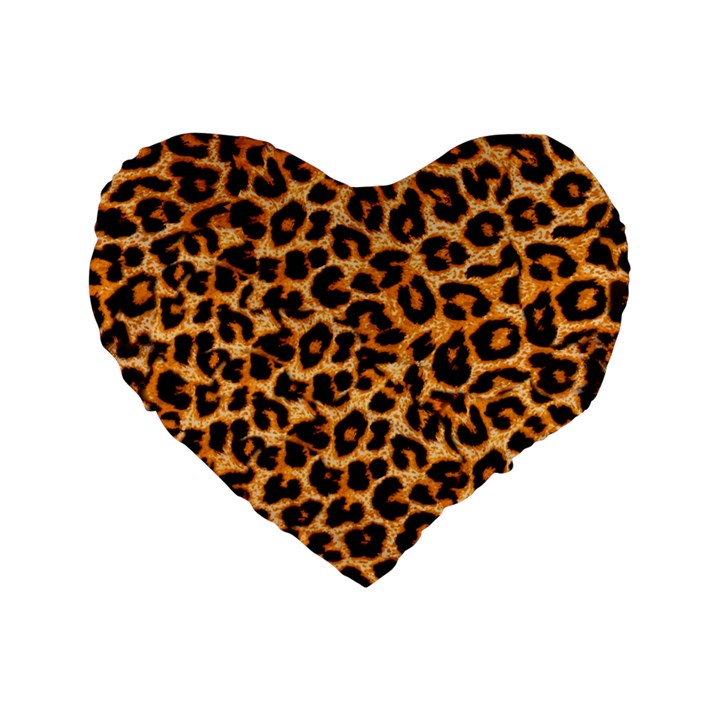 Giraffe Texture, Close-up, Giraffe Skin Texture Standard 16  Premium Flano Heart Shape Cushions