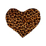 Giraffe Texture, Close-up, Giraffe Skin Texture Standard 16  Premium Flano Heart Shape Cushions Back