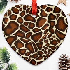 Giraffe Texture, Macro Ornament (heart)