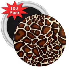 Giraffe Texture, Macro 3  Magnets (100 Pack) by kyorashop23