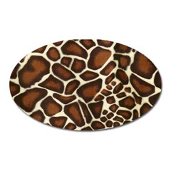 Giraffe Texture, Macro Oval Magnet by kyorashop23